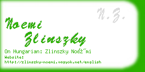 noemi zlinszky business card